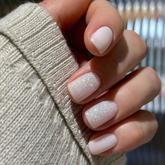 24pcs French Blue Pearl False Nails Set-25