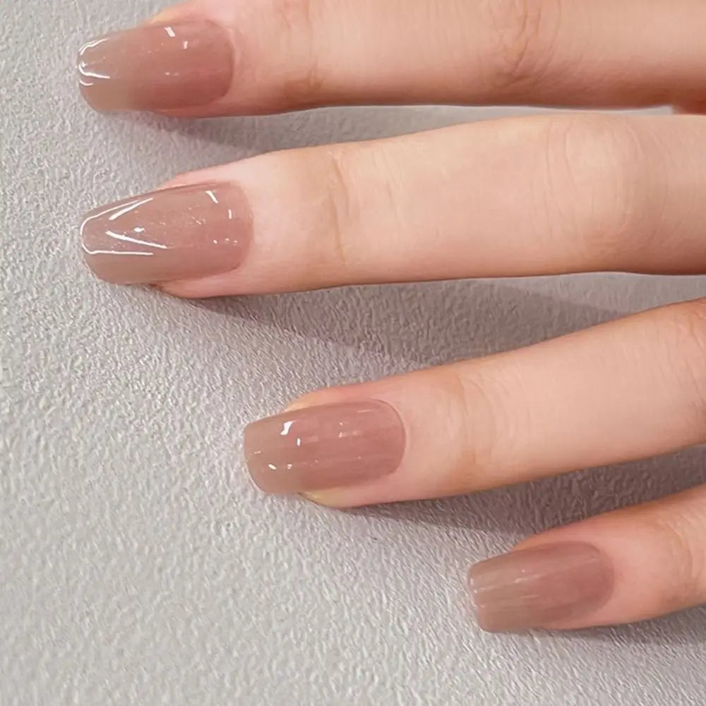 24pcs French Blue Pearl False Nails Set-28