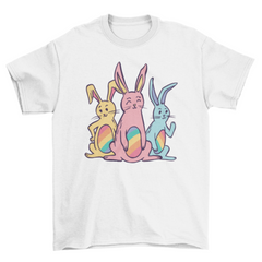 Rainbow bunny bellies animal rabbit t-shirt
