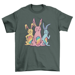 Rainbow bunny bellies animal rabbit t-shirt
