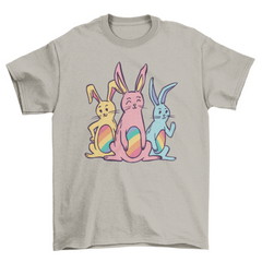 Rainbow bunny bellies animal rabbit t-shirt