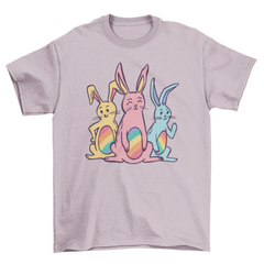 Rainbow bunny bellies animal rabbit t-shirt