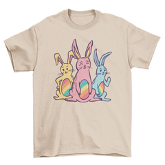 Rainbow bunny bellies animal rabbit t-shirt